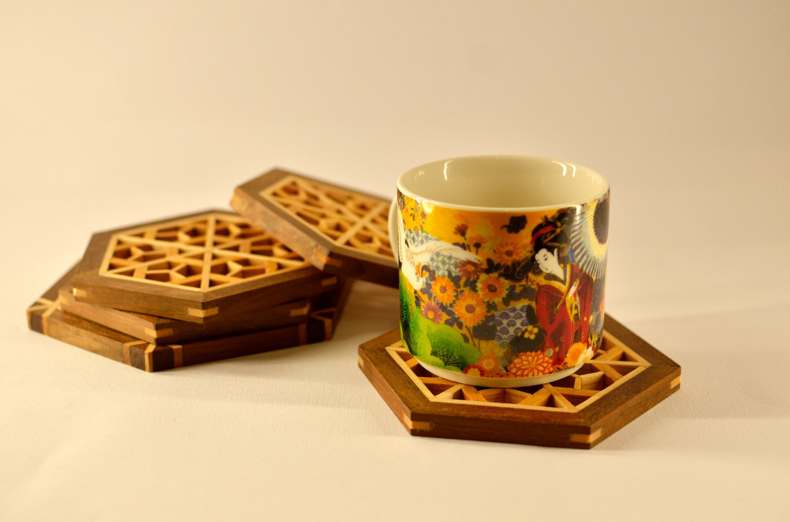 Set di sottobicchieri con sottobottiglia